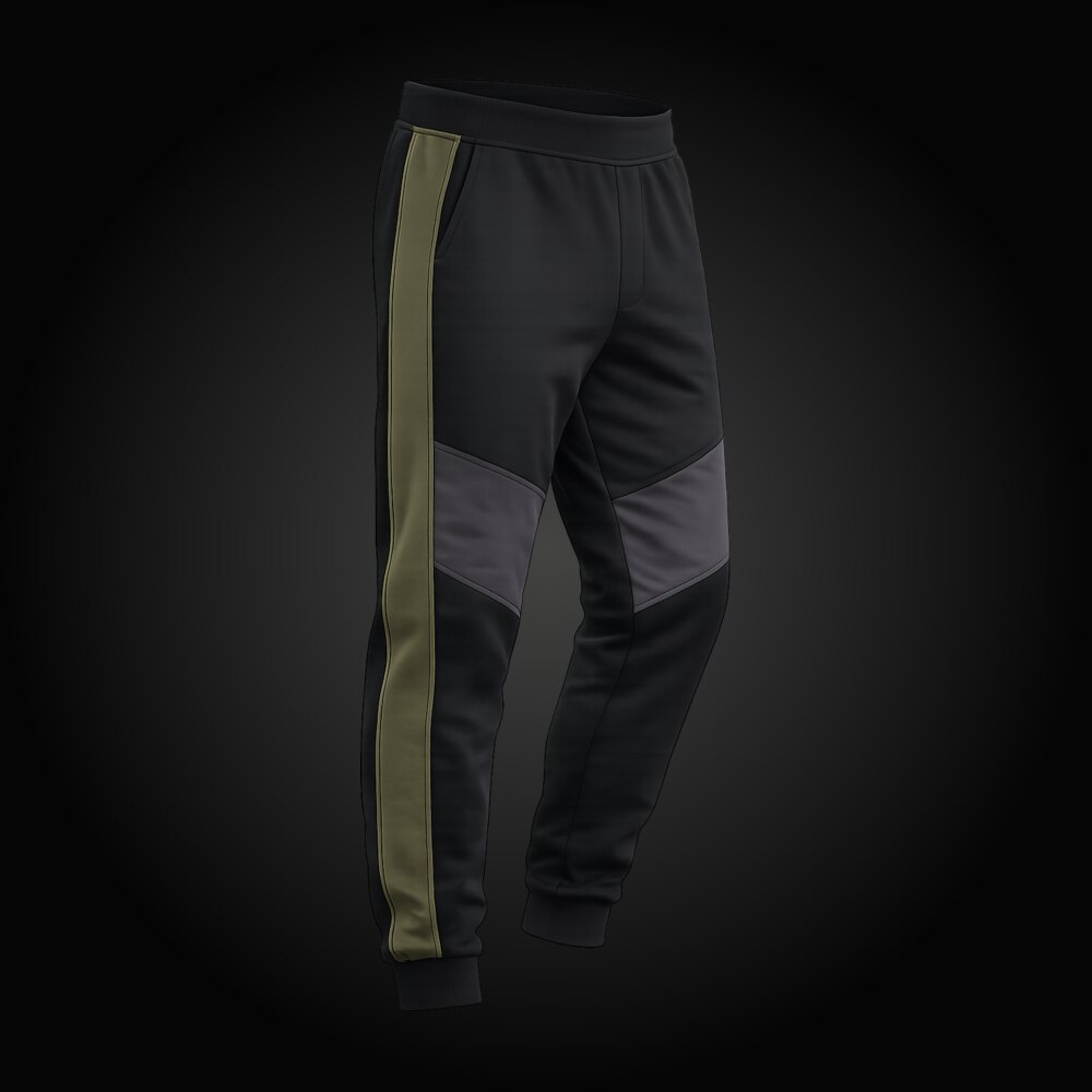 Jogger Técnico SAREZ en Negro, vista 3/4